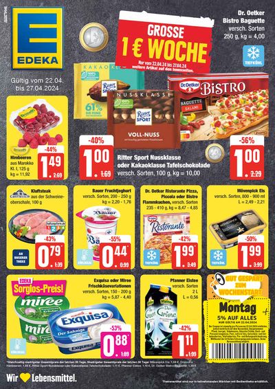 Angebote von Supermärkte in Flensburg | Edeka flugblatt in EDEKA | 21.4.2024 - 27.4.2024
