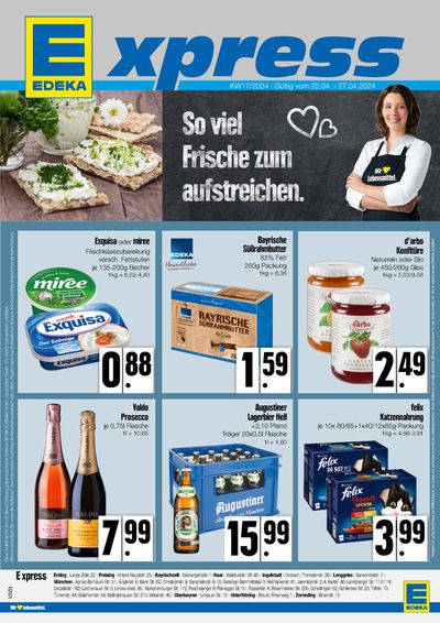 Angebote von Supermärkte in Ingolstadt | Edeka flugblatt in EDEKA | 21.4.2024 - 27.4.2024
