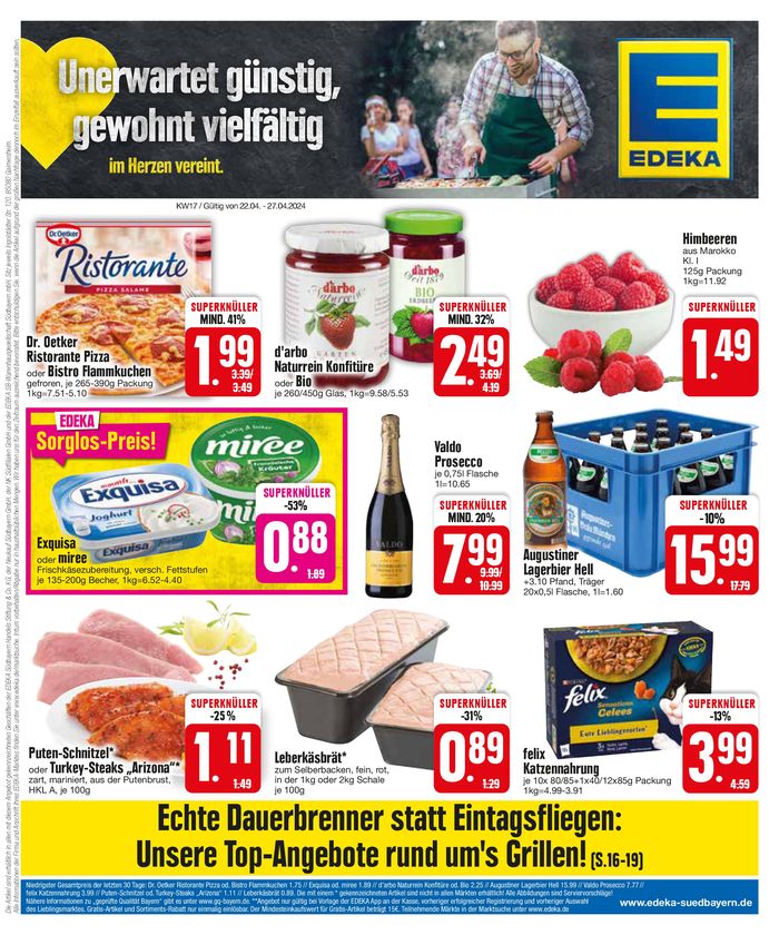 EDEKA Katalog in Weilheim in Oberbayern | Edeka flugblatt | 21.4.2024 - 27.4.2024