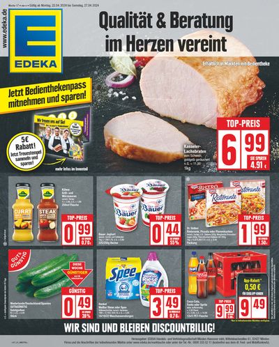 Angebote von Supermärkte in Magdeburg | Edeka flugblatt in EDEKA | 21.4.2024 - 27.4.2024