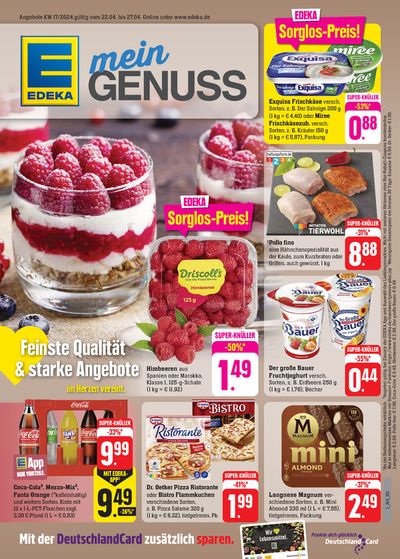 Angebote von Supermärkte in Villingen-Schwenningen | Edeka flugblatt in EDEKA | 21.4.2024 - 27.4.2024