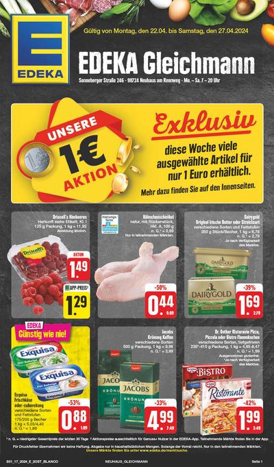 Angebote von Supermärkte in Sonneberg | Edeka flugblatt in EDEKA | 21.4.2024 - 27.4.2024