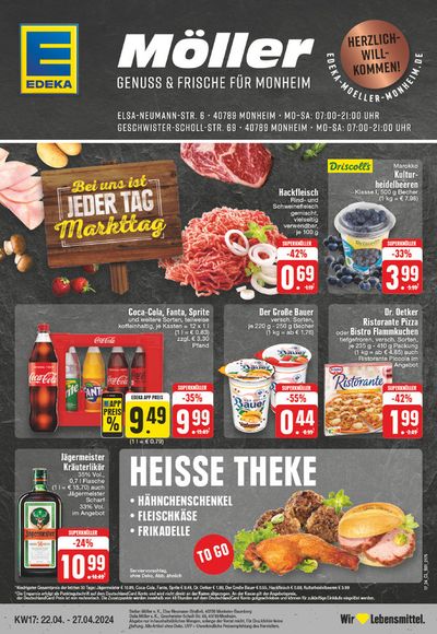 Angebote von Supermärkte in Monheim am Rhein | Edeka flugblatt in EDEKA | 21.4.2024 - 27.4.2024