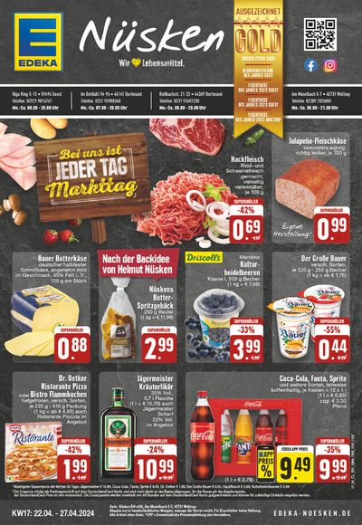 Angebote von Supermärkte in Soest | Edeka flugblatt in EDEKA | 21.4.2024 - 27.4.2024