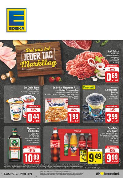 Angebote von Supermärkte in Wesel | Edeka flugblatt in EDEKA | 21.4.2024 - 27.4.2024