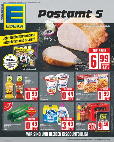 Angebote von Supermärkte in Bremen | Edeka flugblatt in EDEKA | 21.4.2024 - 27.4.2024