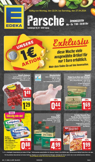 Angebote von Supermärkte in Leipzig | Edeka flugblatt in EDEKA | 21.4.2024 - 27.4.2024