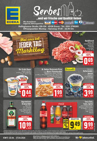 Angebote von Supermärkte in Essen | Edeka flugblatt in EDEKA | 21.4.2024 - 27.4.2024