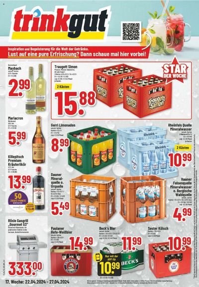 Angebote von Supermärkte in Unna | trinkgut Angebote in trinkgut | 22.4.2024 - 27.4.2024