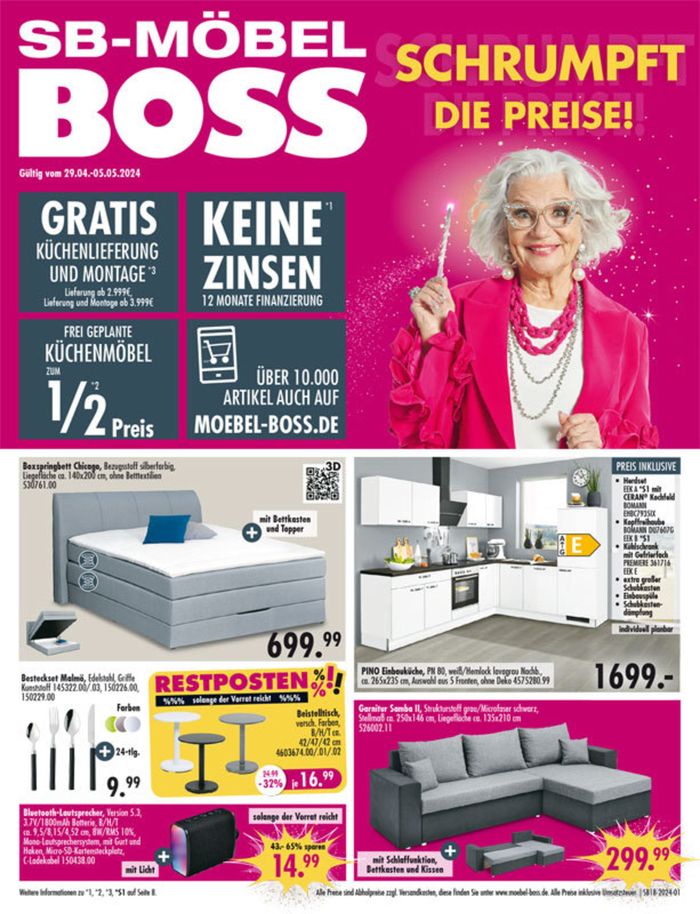 SB Möbel Boss Katalog in Oranienburg | SB Möbel Boss flugblatt | 29.4.2024 - 5.5.2024