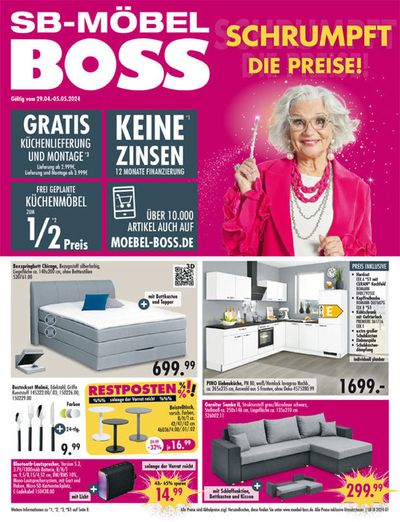 Angebote von Möbelhäuser in Eisenach | SB Möbel Boss flugblatt in SB Möbel Boss | 29.4.2024 - 5.5.2024