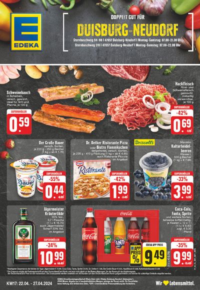 Angebote von Supermärkte in Duisburg | Edeka flugblatt in EDEKA | 21.4.2024 - 27.4.2024
