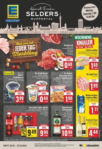 Angebote von Supermärkte in Wuppertal | Edeka flugblatt in EDEKA | 21.4.2024 - 27.4.2024