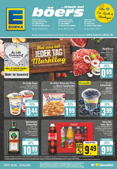 Angebote von Supermärkte in Leopoldshöhe | Edeka flugblatt in EDEKA | 21.4.2024 - 27.4.2024