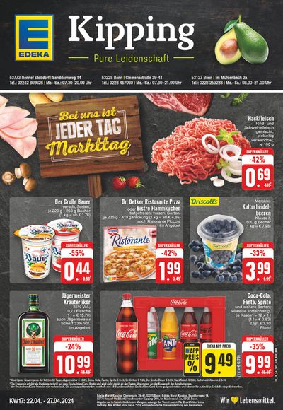 Angebote von Supermärkte in Hennef (Sieg) | Edeka flugblatt in EDEKA | 21.4.2024 - 27.4.2024