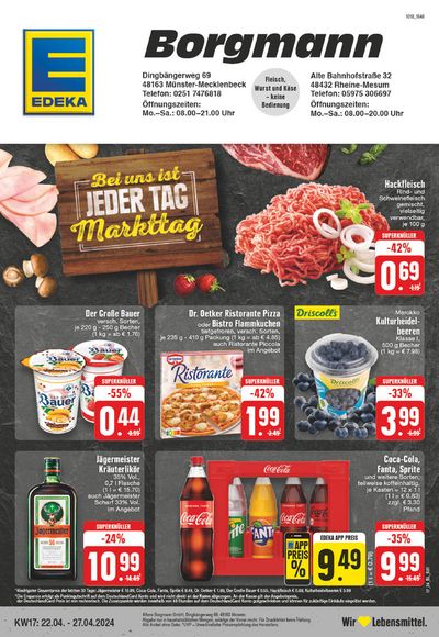 Angebote von Supermärkte in Emsdetten | Edeka flugblatt in EDEKA | 21.4.2024 - 27.4.2024