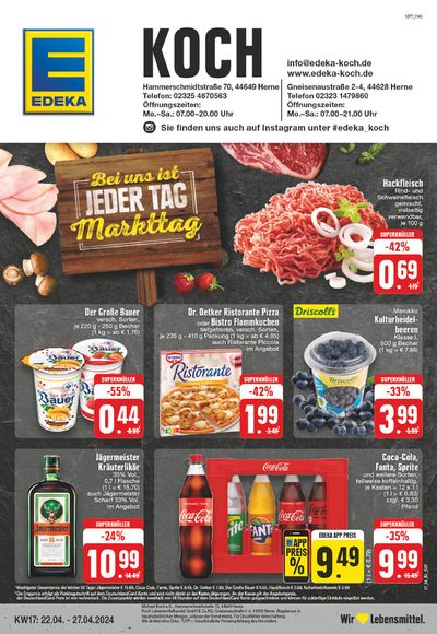 Angebote von Supermärkte in Herne | Edeka flugblatt in EDEKA | 21.4.2024 - 27.4.2024