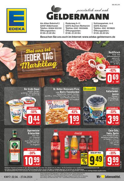 Angebote von Supermärkte in Baesweiler | Edeka flugblatt in EDEKA | 21.4.2024 - 27.4.2024