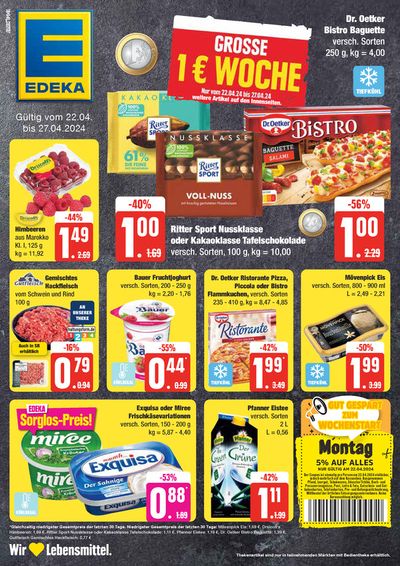 Angebote von Supermärkte in Reinbek | Edeka flugblatt in EDEKA | 21.4.2024 - 27.4.2024