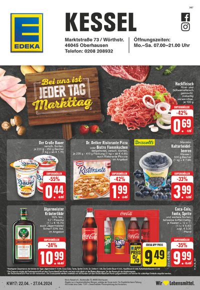 Angebote von Supermärkte in Oberhausen | Edeka flugblatt in EDEKA | 21.4.2024 - 27.4.2024