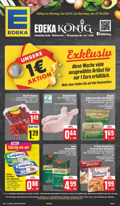 Angebote von Supermärkte in Ilmenau | Edeka flugblatt in EDEKA | 21.4.2024 - 27.4.2024