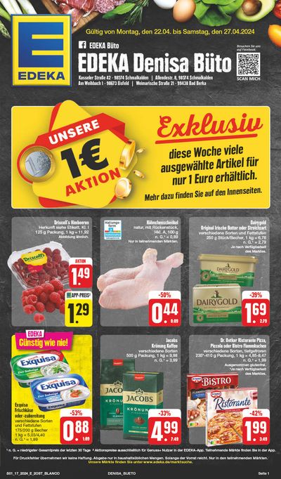 Angebote von Supermärkte in Weimar | Edeka flugblatt in EDEKA | 21.4.2024 - 27.4.2024