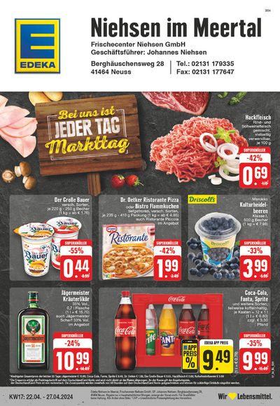 Angebote von Supermärkte in Neuss | Edeka flugblatt in EDEKA | 21.4.2024 - 27.4.2024