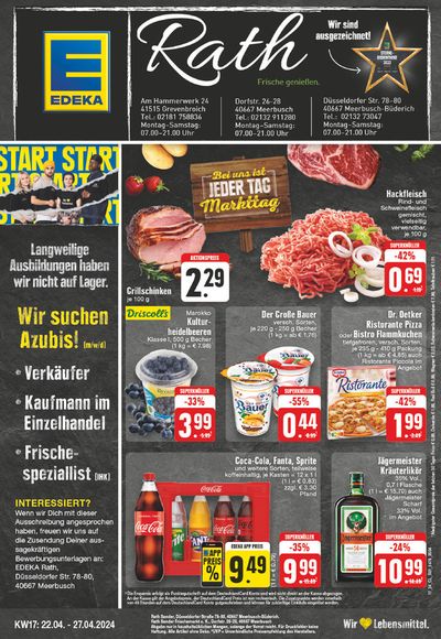 Angebote von Supermärkte in Meerbusch | Edeka flugblatt in EDEKA | 21.4.2024 - 27.4.2024
