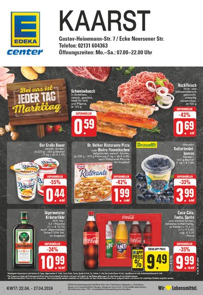 Angebote von Supermärkte in Kaarst | Edeka flugblatt in EDEKA | 21.4.2024 - 27.4.2024