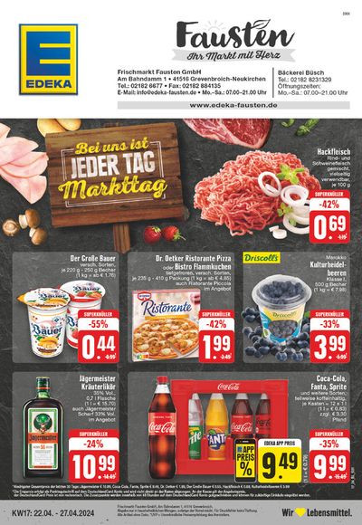 Angebote von Supermärkte in Grevenbroich | Edeka flugblatt in EDEKA | 21.4.2024 - 27.4.2024