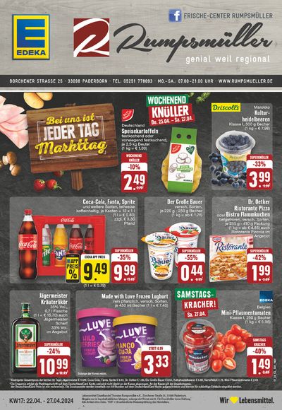 Angebote von Supermärkte in Paderborn | Edeka flugblatt in EDEKA | 21.4.2024 - 27.4.2024
