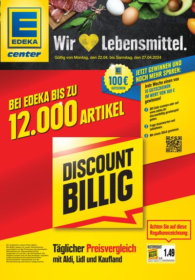 Angebote von Supermärkte in Kitzingen | Edeka flugblatt in EDEKA | 21.4.2024 - 27.4.2024