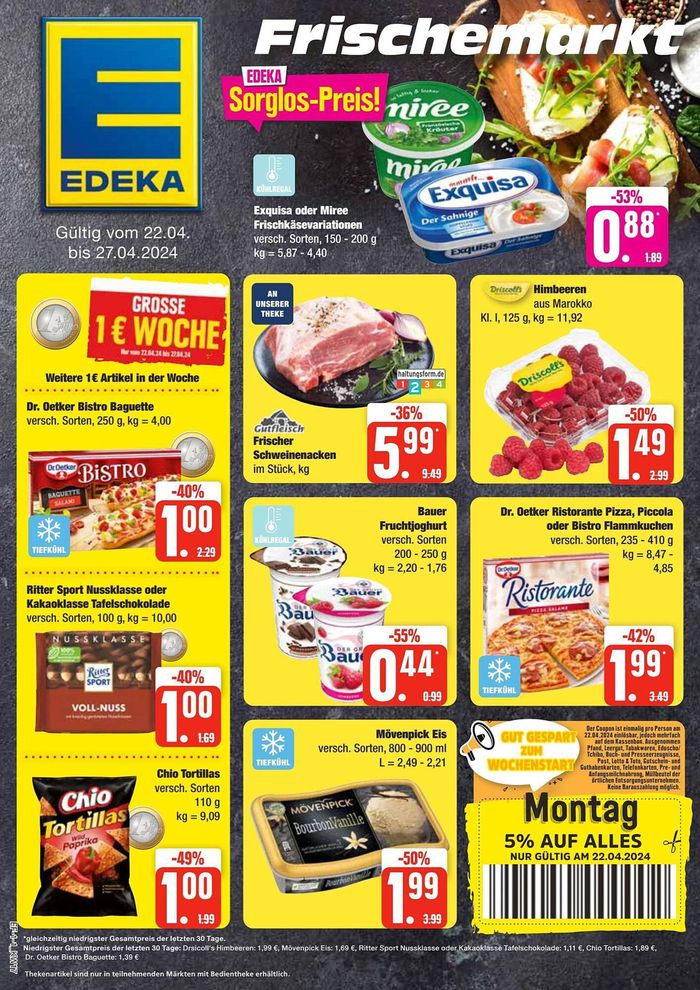 Edeka Frischemarkt Katalog | Edeka Frischemarkt flugblatt | 22.4.2024 - 27.4.2024
