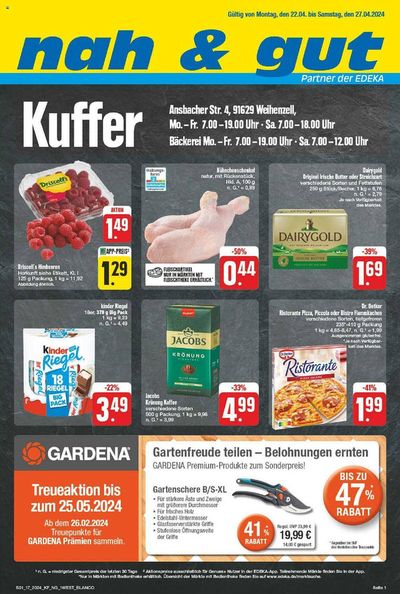 Angebote von Supermärkte in Dormagen | nah & gut flugblatt in nah & gut | 23.4.2024 - 7.5.2024
