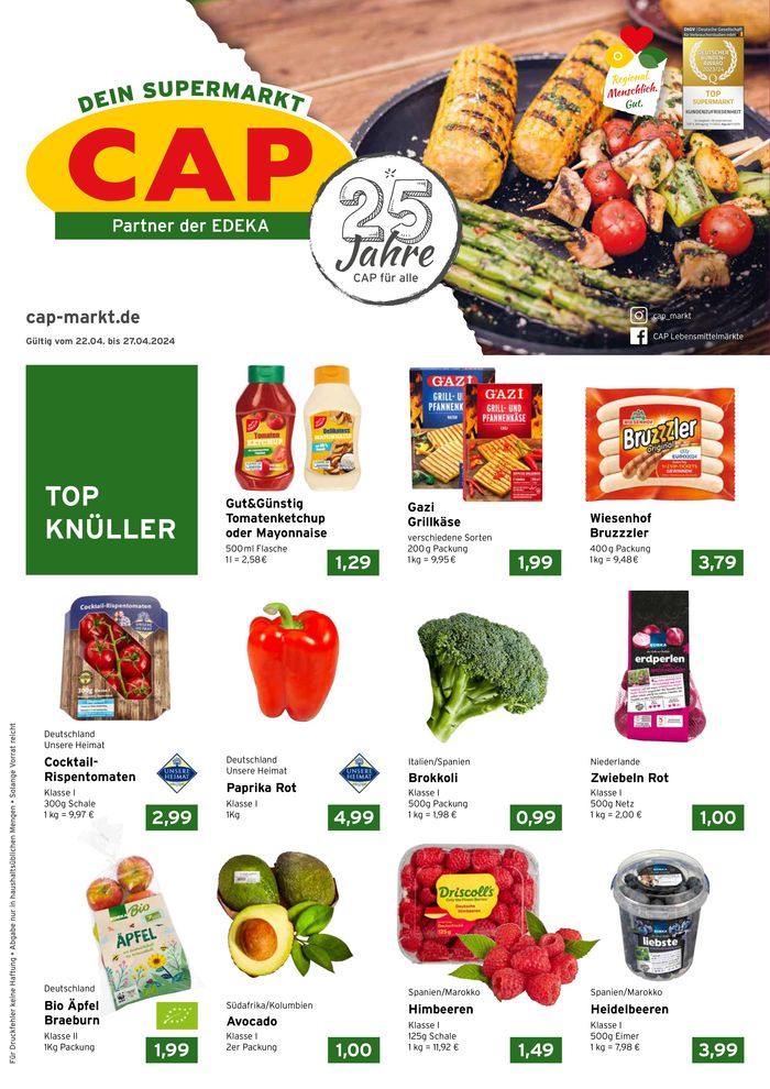CAP Markt Katalog in Mainz | TOP KNULLER | 22.4.2024 - 27.4.2024
