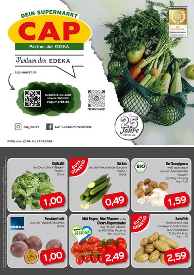 Angebote von Supermärkte in Weingarten | CAP Markt Angebot in CAP Markt | 22.4.2024 - 30.4.2024