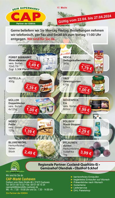 Angebote von Supermärkte in Cuxhaven | CAP Markt Angebot in CAP Markt | 22.4.2024 - 30.4.2024