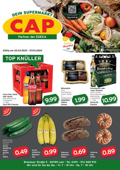 Angebote von Supermärkte in Leer (Ostfriesland) | TOP KNULLER in CAP Markt | 22.4.2024 - 30.4.2024
