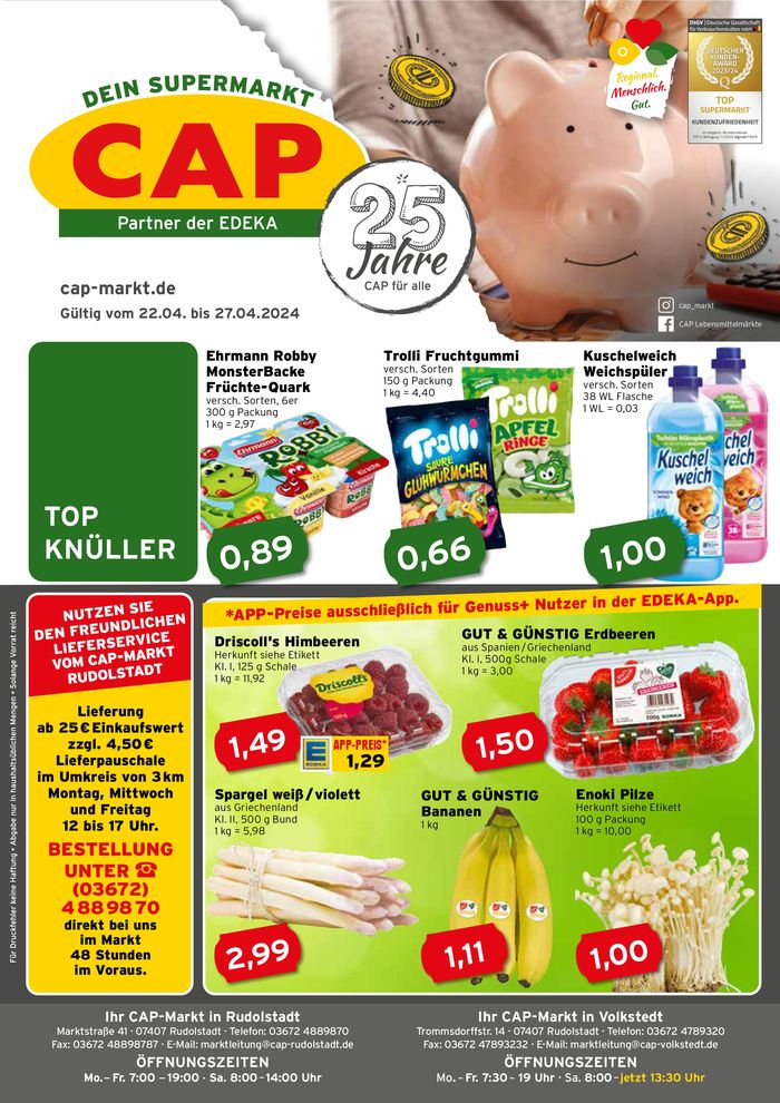 CAP Markt Katalog in Rudolstadt | TOP KNULLER | 22.4.2024 - 30.4.2024