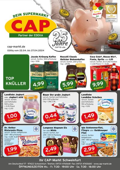 Angebote von Supermärkte in Bad Kissingen | TOP KNULLER in CAP Markt | 22.4.2024 - 30.4.2024