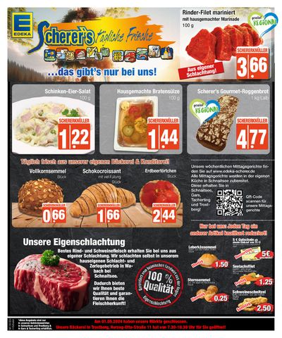 Angebote von Supermärkte in Trostberg | Edeka Scherer Angebote in Edeka Scherer | 24.4.2024 - 8.5.2024