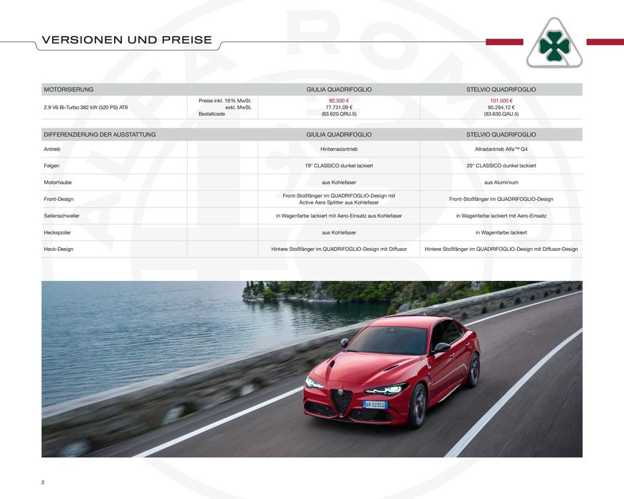 Alfa Romeo Katalog in Aschersleben | Alfa Romeo Giulia & stelvio quadrifoglio | 24.4.2024 - 24.4.2025