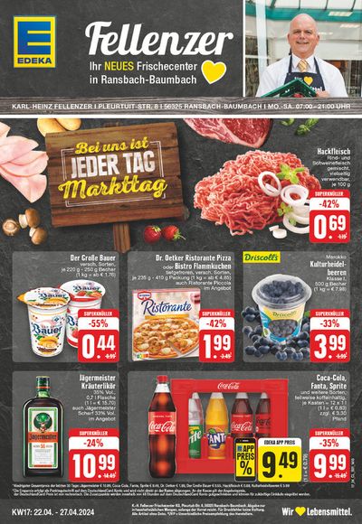Angebote von Supermärkte in Ransbach-Baumbach | Edeka flugblatt in EDEKA | 21.4.2024 - 27.4.2024