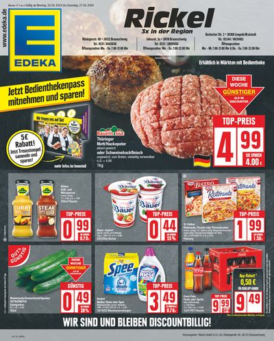 Angebote von Supermärkte in Lengede | Edeka flugblatt in EDEKA | 21.4.2024 - 27.4.2024