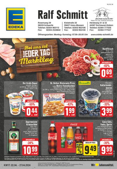 Angebote von Supermärkte in Schwerte (Hansestadt an der Ruhr) | Edeka flugblatt in EDEKA | 21.4.2024 - 27.4.2024