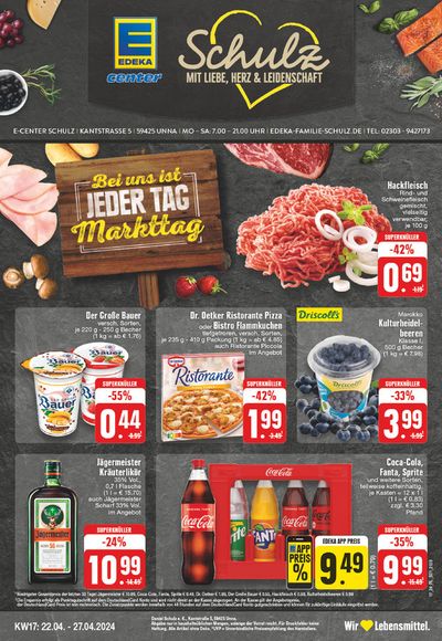 Angebote von Supermärkte in Unna | Edeka flugblatt in EDEKA | 21.4.2024 - 27.4.2024