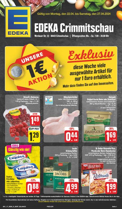 Angebote von Supermärkte in Crimmitschau | Edeka flugblatt in EDEKA | 21.4.2024 - 27.4.2024