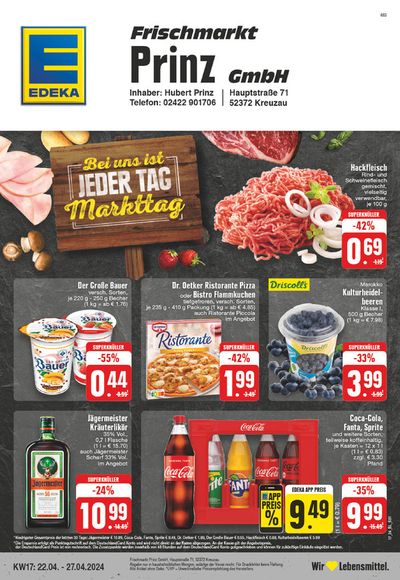 Angebote von Supermärkte in Kreuzau | Edeka flugblatt in EDEKA | 21.4.2024 - 27.4.2024