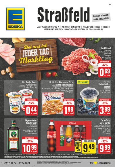 Angebote von Supermärkte in Bedburg | Edeka flugblatt in EDEKA | 21.4.2024 - 27.4.2024
