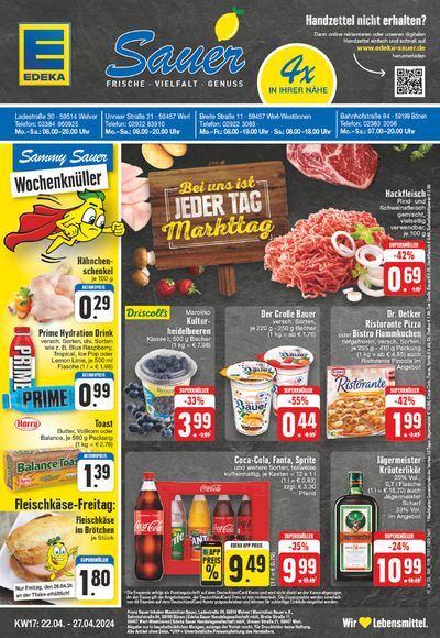 Angebote von Supermärkte in Werl | Edeka flugblatt in EDEKA | 21.4.2024 - 27.4.2024
